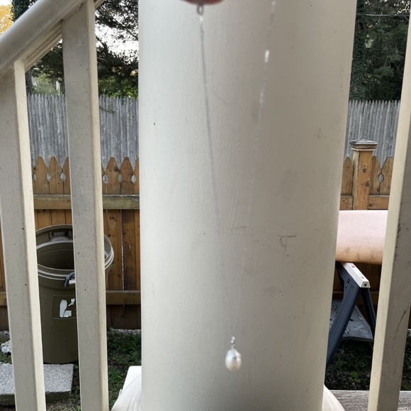 8mm Pearl Pendant Italy Sterling Silver 16" Necklace - Picture 4 of 4